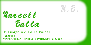 marcell balla business card